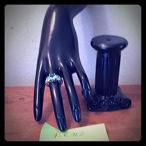 Ladies fashion jewelry blue stone ring